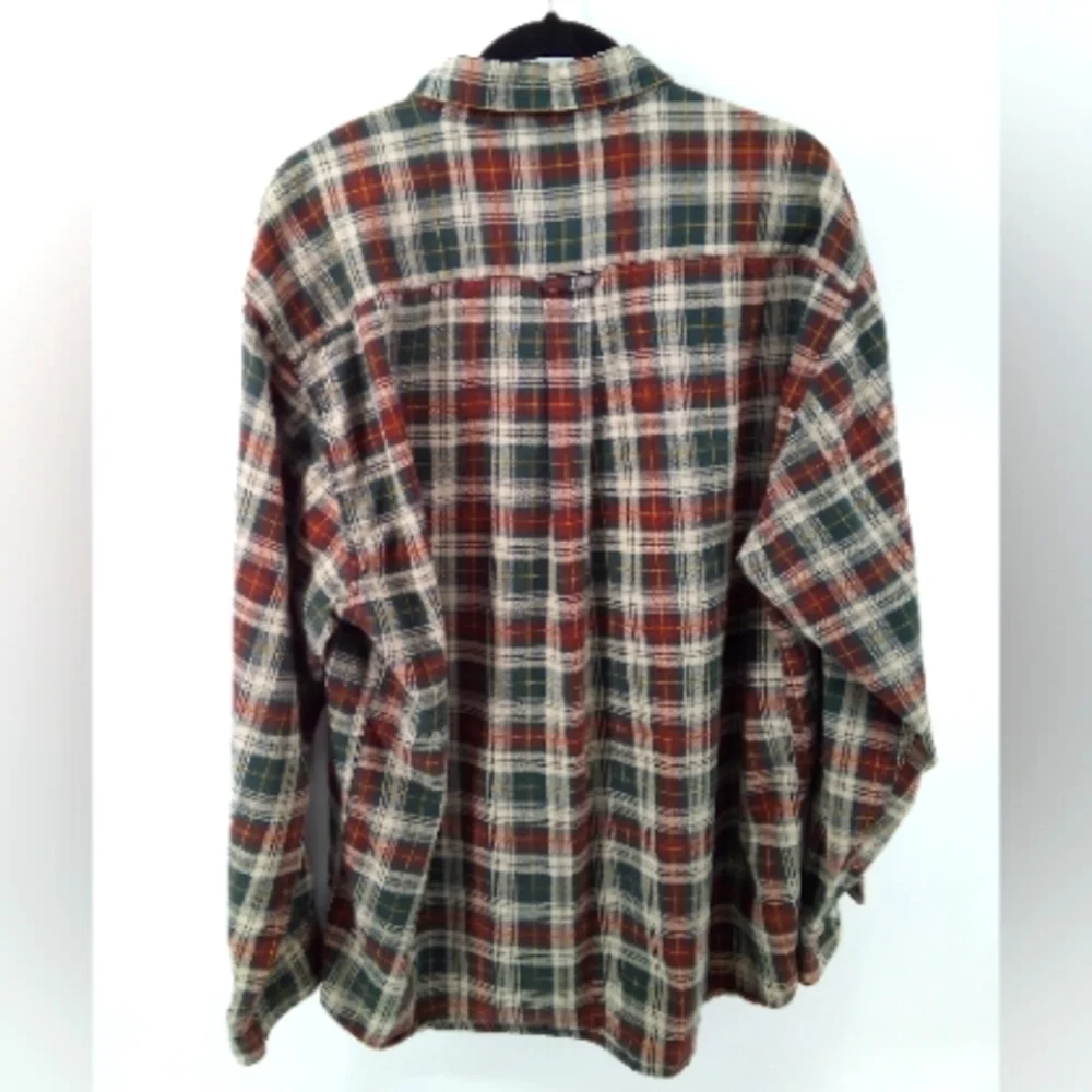 Ivy Crew Plaid 100% Cotton Red Green Men's Shirt XL Outdoors Hiking Camping